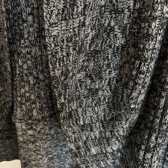 Style and Co Woman Sweater Open-Front Cardigan Black White Acrylic Womens 1X - Picture 6 of 12